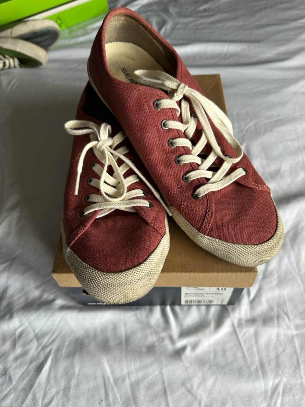 SeaVees Monterey Sneaker Red Ochre Canvas Size 10 w/ Box